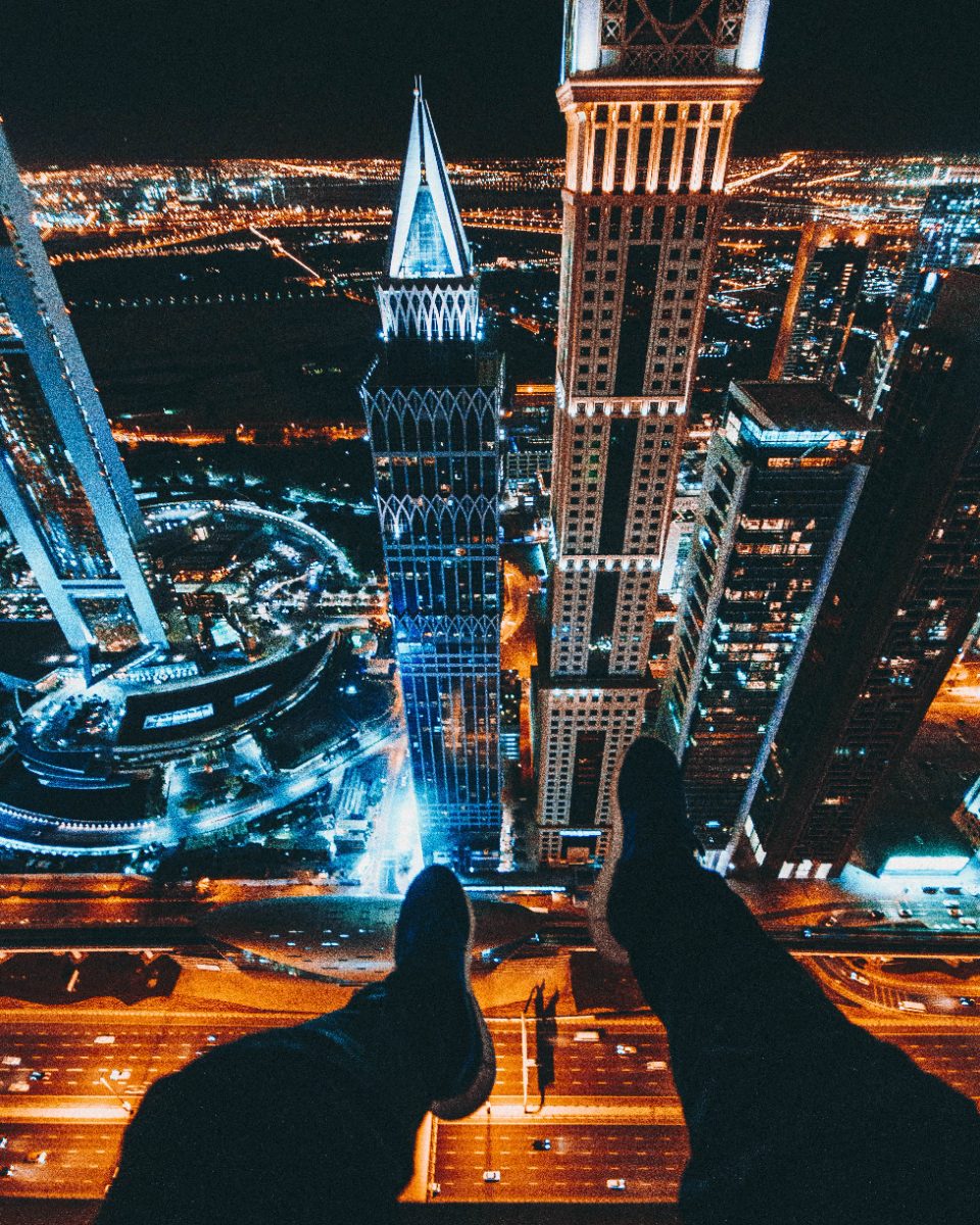 Dubai skyscrappers and rooftops